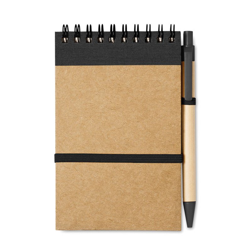 A6 recycled notepad with pen — SONORA