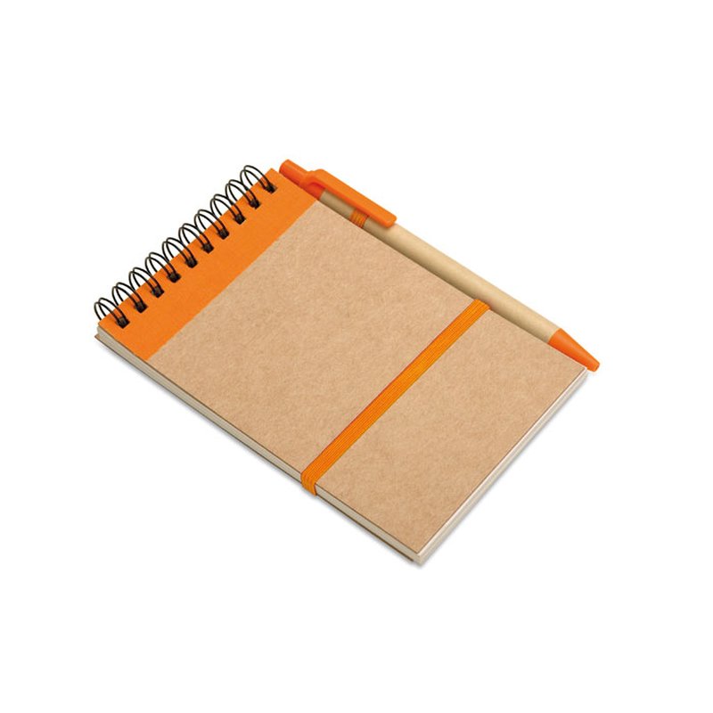 A6 recycled notepad with pen — SONORA