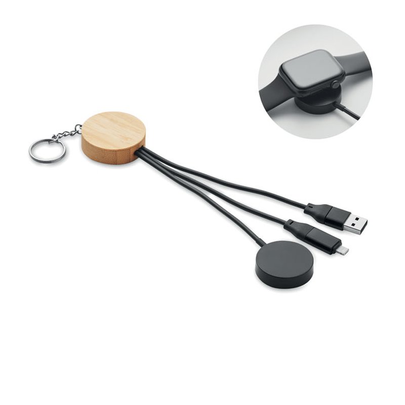Key ring with 4 in 1 60W cable — BULE