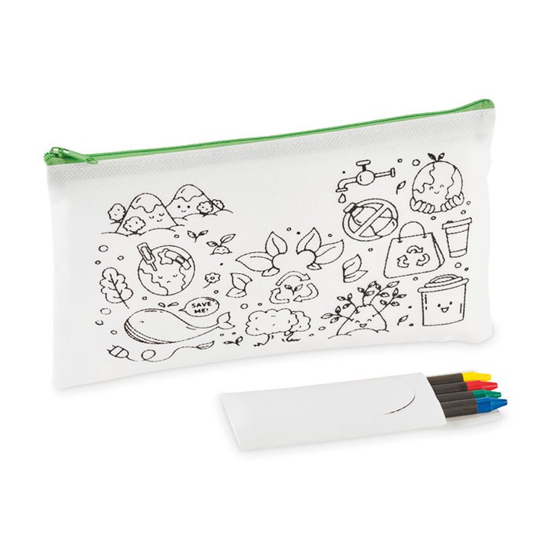 Pencil case with 4 crayons — CRAY