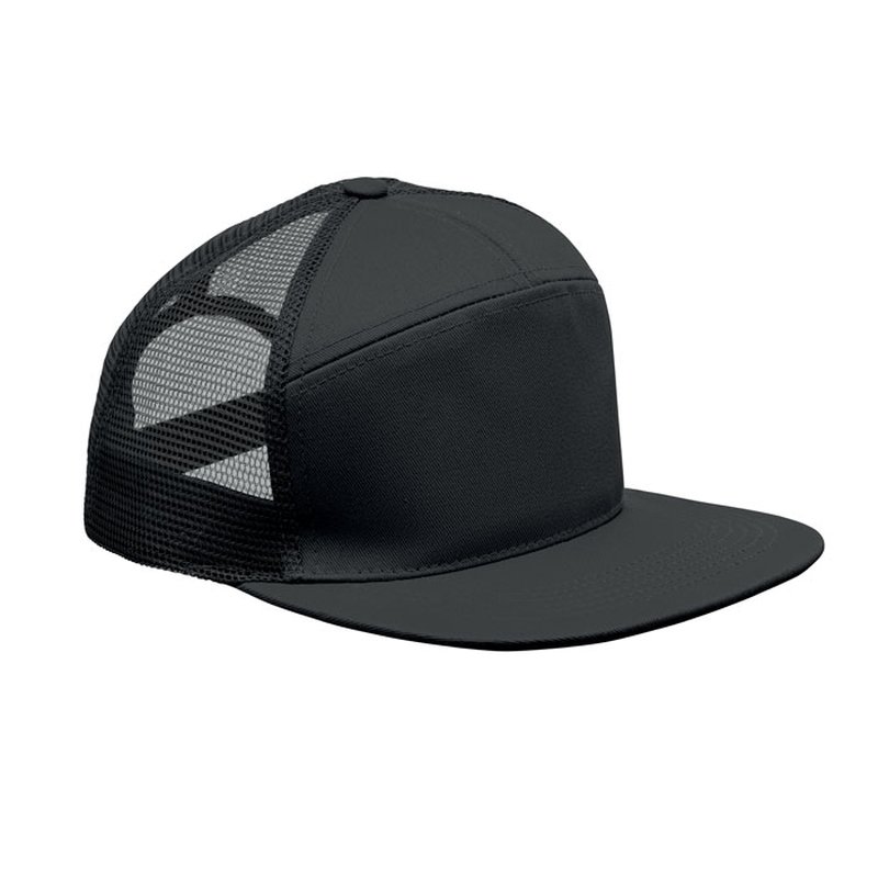 7 panel flat visor cap — BEAD