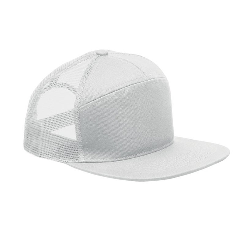 7 panel flat visor cap — BEAD