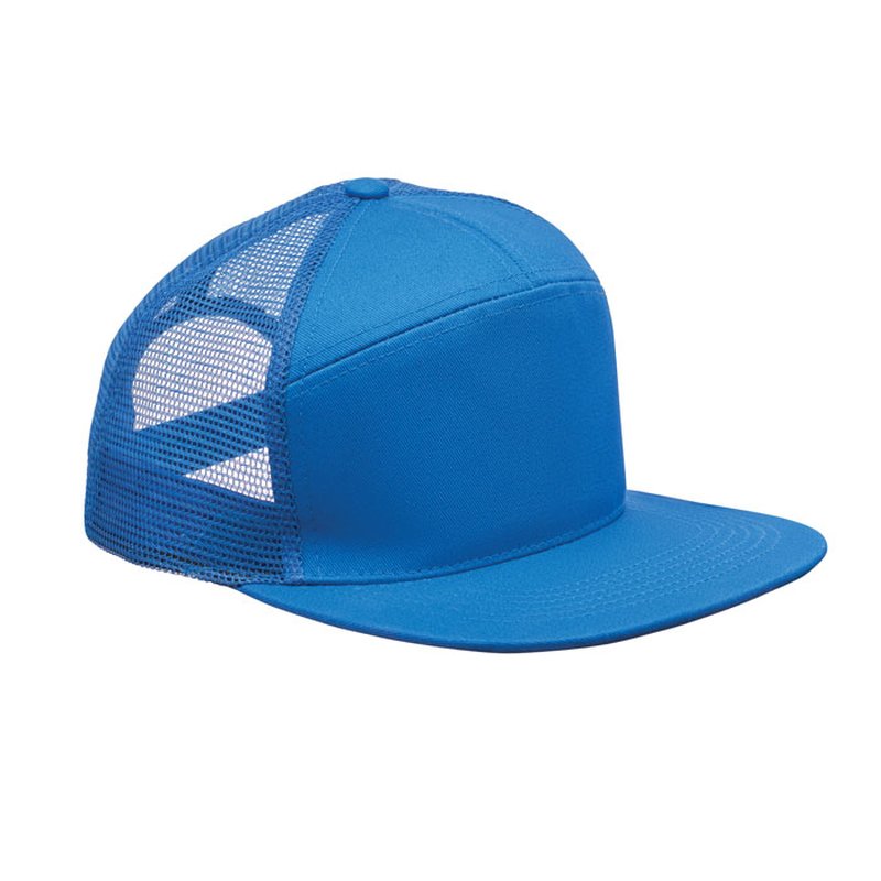 7 panel flat visor cap — BEAD