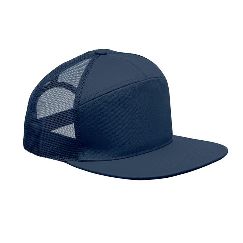7 panel flat visor cap — BEAD