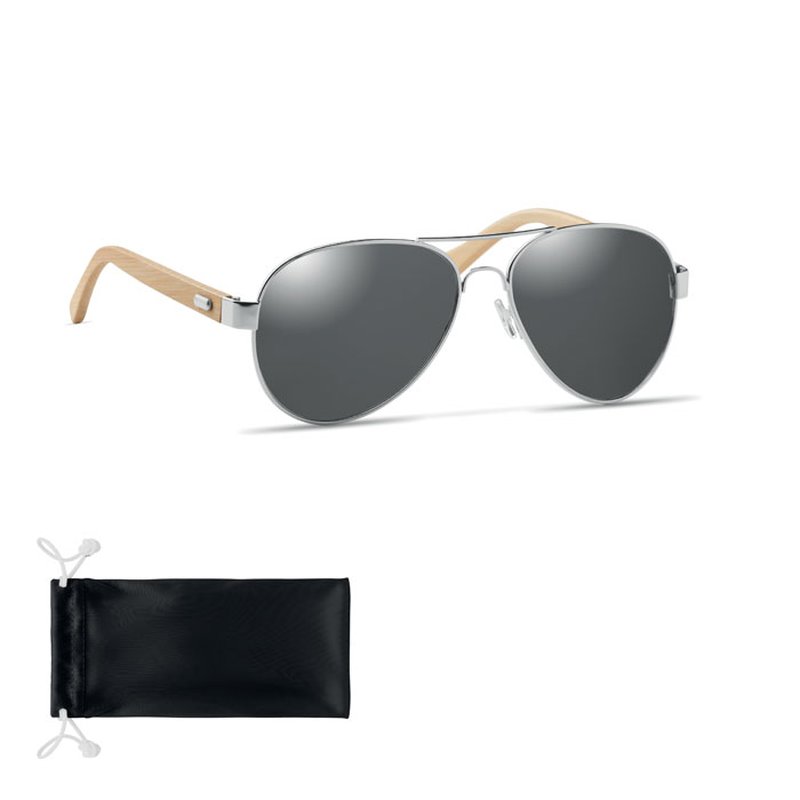Bamboo sunglasses in pouch — HONIARA