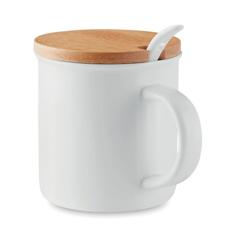 Porcelain mug with spoon — KENYA