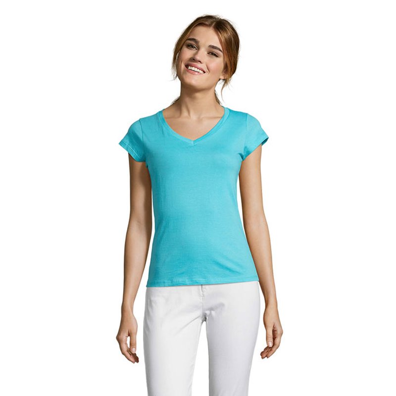 MOON WOMEN'S V-NECK T-SHIRT — MOON