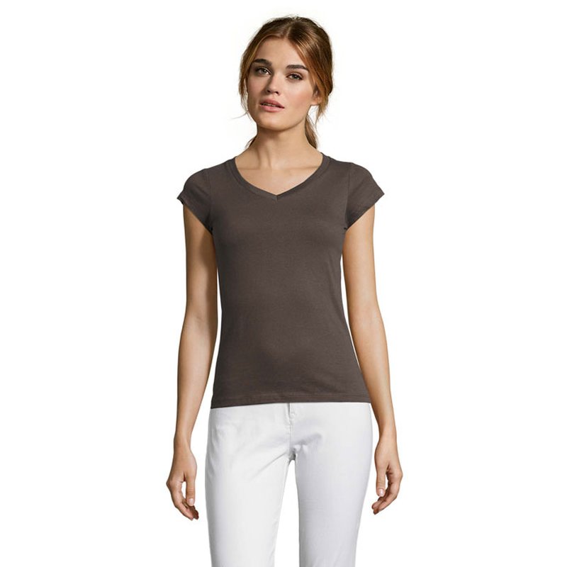 MOON WOMEN'S V-NECK T-SHIRT — MOON