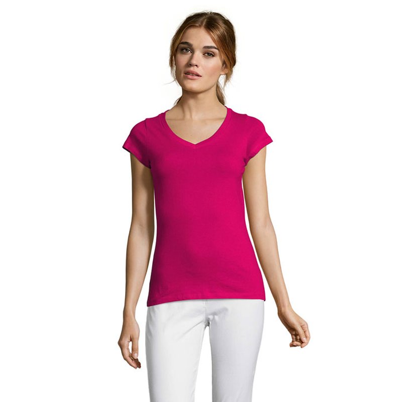 MOON WOMEN'S V-NECK T-SHIRT — MOON