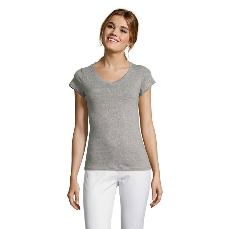 MOON WOMEN'S V-NECK T-SHIRT — MOON