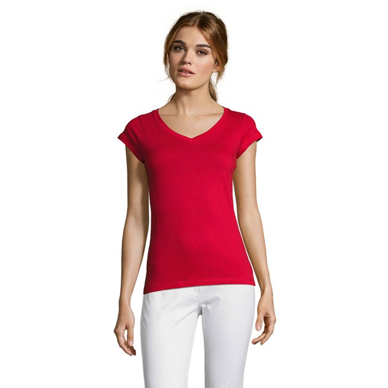 MOON WOMEN'S V-NECK T-SHIRT — MOON