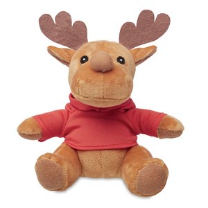 Plush reindeer with hoodie — RUDOLPH