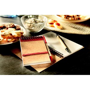 A6 recycled notepad with pen — SONORA