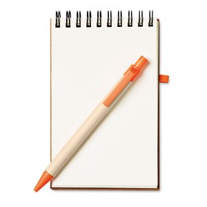 A6 recycled notepad with pen — SONORA