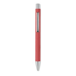 Recycled paper push ball pen — OLYMPIA - Back View