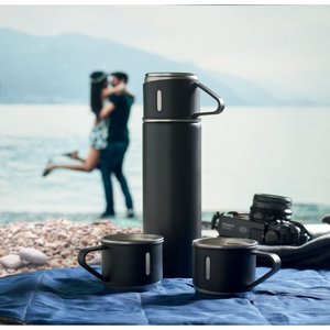 Double wall bottle and cup set
