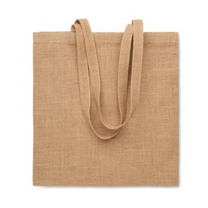 Jute long handled shopping bag