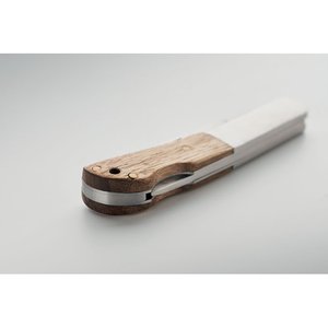 Foldable knife in acacia wood