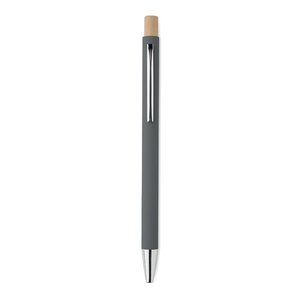 Recycled aluminium ball pen — BERGAMO - Back View