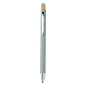 Recycled aluminium ball pen — BERGAMO - Back View