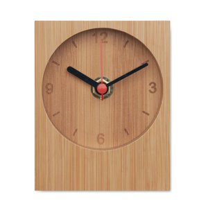 Bamboo table clock — CLAMBU - Back View