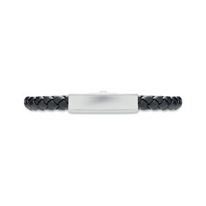 Braided faux leather bracelet