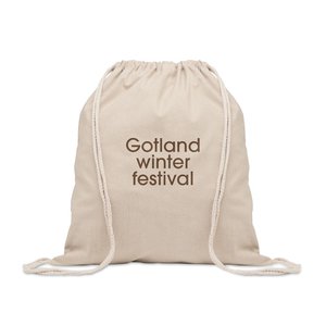 Recycled cotton drawstring bag
