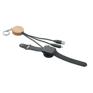 Key ring with 4 in 1 60W cable — BULE