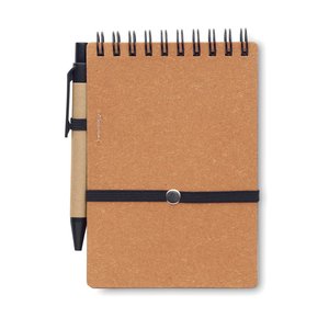 Recycled notebook with ball pen — NOTIE - Back View