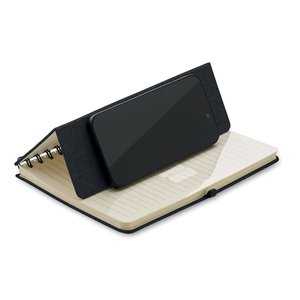 A5 notebook with phone holder — STRATA - Back View
