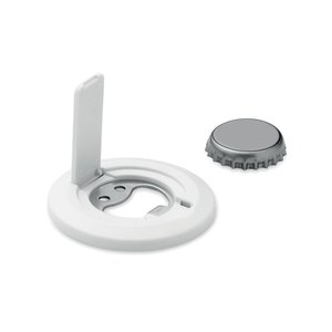Phone holder and bottle opener