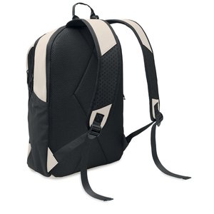 15" soft PU laptop backpack — KOROVIN - Back View