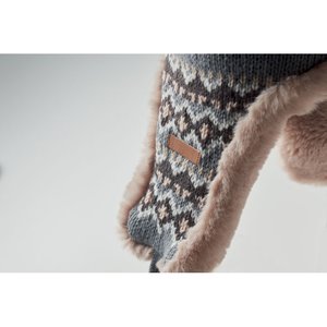 Knitted beanie with ear flap