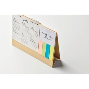 Desk calendar with memo pad