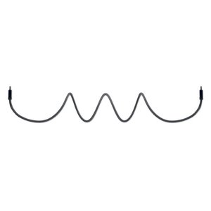 Braided magnetic cable in RPET