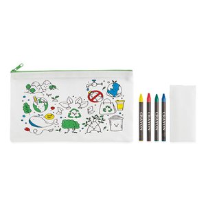 Pencil case with 4 crayons — CRAY