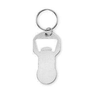 Recycled aluminium bottle opener k — CLAVE - Back View