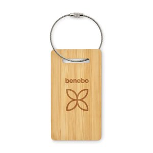 Bamboo luggage tag