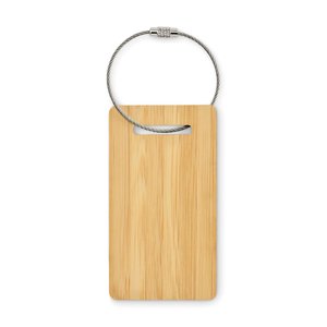 Bamboo luggage tag