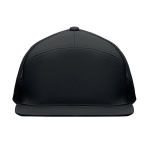 7 panel flat visor cap — BEAD - Back View