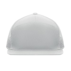 7 panel flat visor cap — BEAD - Back View