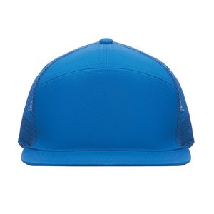 7 panel flat visor cap — BEAD - Back View