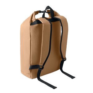 15'' roll top laptop backpack — UNITON - Back View