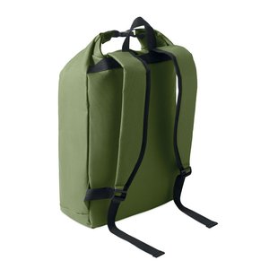 15'' roll top laptop backpack — UNITON - Back View