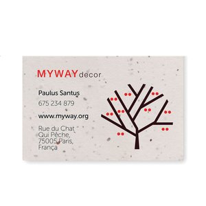 Wildflower seed business card.