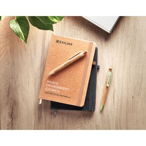 Recycled PU A5 lined notebook — BAOBAB