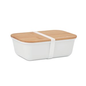 Lunch box with bamboo lid — THURSDAY - Back View