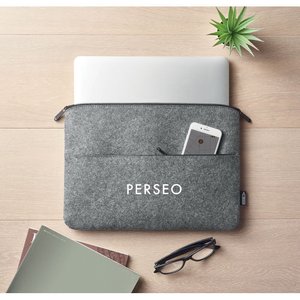 RPET felt zipped laptop bag — TOPLO