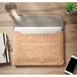 Cork laptop bag magnetic flap — GRACE