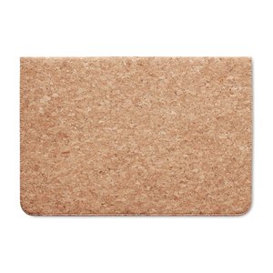 Cork laptop bag magnetic flap — GRACE - Back View